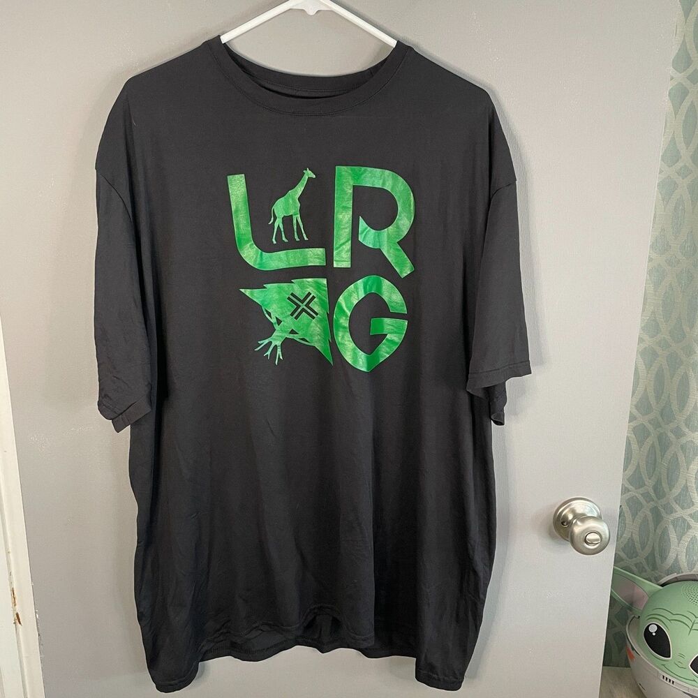 LRG Lifted Research Group Mens 2XL Short Sleeve Giraffe Tree Print T-Shirt